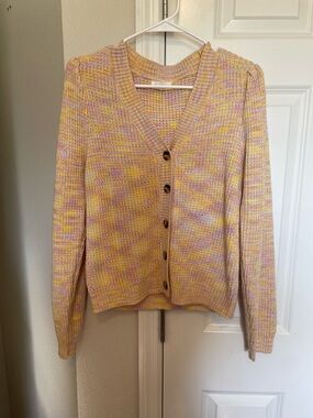 Heartloom Pastel Marled Button Front Cardigan Sweater Women’s Small